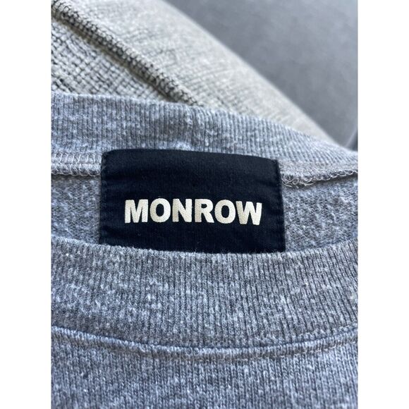 Monrow women's grey embellished sweatshirt pullover crewneck Size Small - Picture 4 of 5